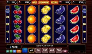 40 линии игра на ротативки Super Hot 4